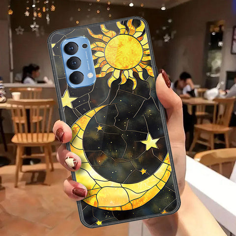 Oppo Reno 4 Cover - Celestial Starry Universe Series  - HQ Ultra Shine Premium Infinity Glass Soft Silicon Borders Case
