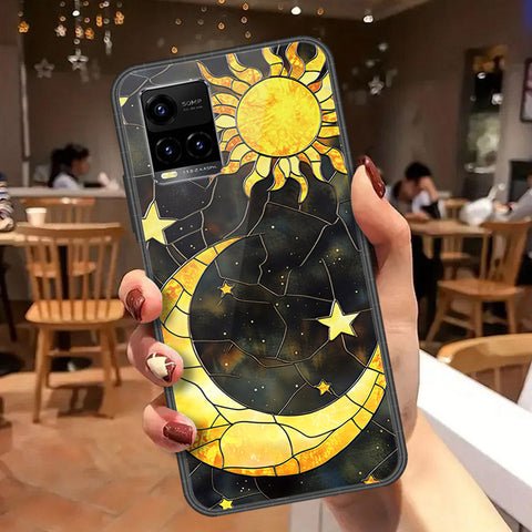 Vivo Y21 Cover - Celestial Starry Universe Series  - HQ Ultra Shine Premium Infinity Glass Soft Silicon Borders Case