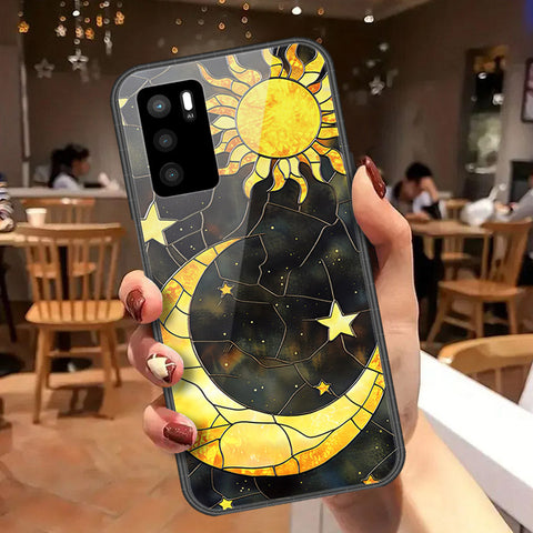 Oppo A16 Cover - Celestial Starry Universe Series  - HQ Ultra Shine Premium Infinity Glass Soft Silicon Borders Case