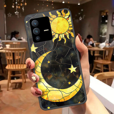 Vivo V23 5G Cover - Celestial Starry Universe Series  - HQ Ultra Shine Premium Infinity Glass Soft Silicon Borders Case
