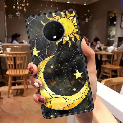 OnePlus 7T Cover - Celestial Starry Universe Series  - HQ Ultra Shine Premium Infinity Glass Soft Silicon Borders Case