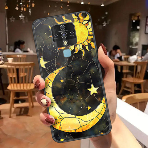 Tecno Camon 16 Cover - Celestial Starry Universe Series  - HQ Ultra Shine Premium Infinity Glass Soft Silicon Borders Case