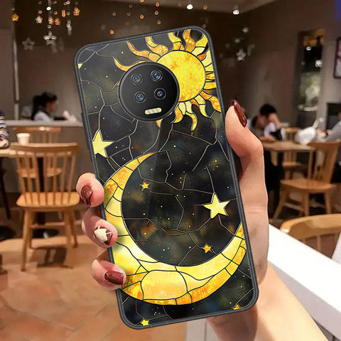 Infinix Note 7 Cover - Celestial Starry Universe Series  - HQ Ultra Shine Premium Infinity Glass Soft Silicon Borders Case