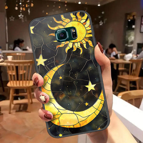 Samsung Galaxy S6 Edge Cover - Celestial Starry Universe Series  - HQ Ultra Shine Premium Infinity Glass Soft Silicon Borders Case