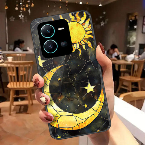 Vivo V25 5G Cover - Celestial Starry Universe Series  - HQ Ultra Shine Premium Infinity Glass Soft Silicon Borders Case