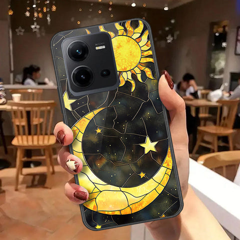 Vivo V25e Cover - Celestial Starry Universe Series  - HQ Ultra Shine Premium Infinity Glass Soft Silicon Borders Case