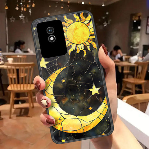 Vivo Y02 Cover - Celestial Starry Universe Series  - HQ Ultra Shine Premium Infinity Glass Soft Silicon Borders Case
