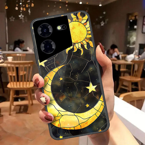 Tecno Pova 5 Pro Cover - Celestial Starry Universe Series - HQ Ultra Shine Premium Infinity Glass Soft Silicon Borders Case