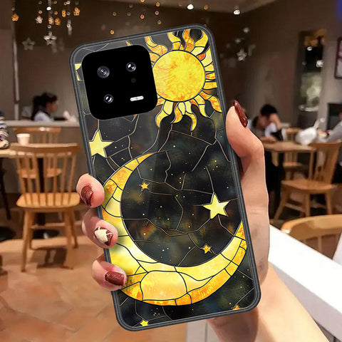 Xiaomi 13 Cover - Celestial Starry Universe Series - HQ Ultra Shine Premium Infinity Glass Soft Silicon Borders Case