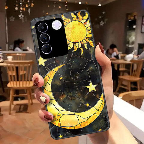 Vivo S16e Cover - Celestial Starry Universe Series - HQ Ultra Shine Premium Infinity Glass Soft Silicon Borders Case