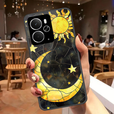 Realme 14 Cover - Celestial Starry Universe Series  - HQ Ultra Shine Premium Infinity Glass Soft Silicon Borders Case