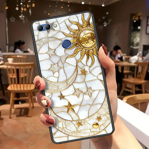 Huawei Y9 2018 Cover - Celestial Starry Universe Series  - HQ Ultra Shine Premium Infinity Glass Soft Silicon Borders Case
