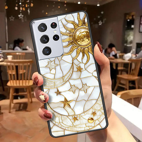 Samsung Galaxy S21 Ultra 5G Cover - Celestial Starry Universe Series  - HQ Ultra Shine Premium Infinity Glass Soft Silicon Borders Case