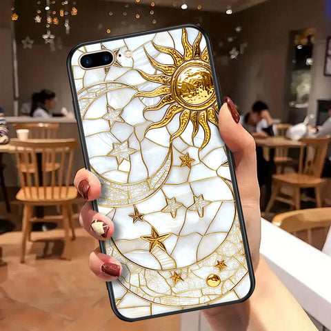 iPhone 8 Plus / 7 Plus - Celestial Starry Universe Series - HQ Ultra Shine Premium Infinity Glass Soft Silicon Borders Case