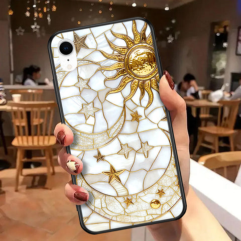 iPhone XR - Celestial Starry Universe Series - HQ Ultra Shine Premium Infinity Glass Soft Silicon Borders Case