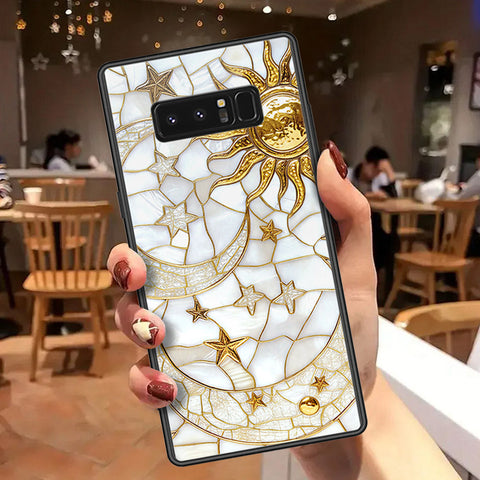 Samsung Galaxy Note 8 Cover - Celestial Starry Universe Series  - HQ Ultra Shine Premium Infinity Glass Soft Silicon Borders Case