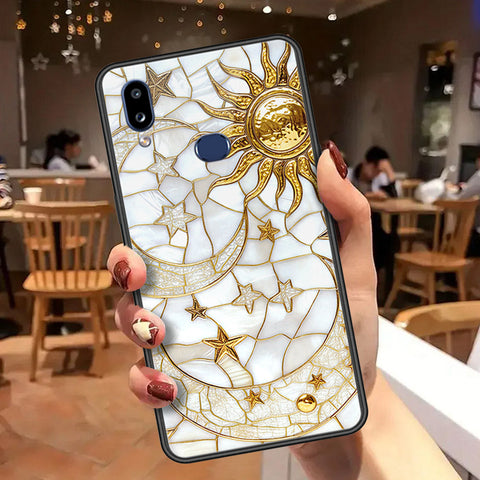Samsung Galaxy A10s Cover - Celestial Starry Universe Series  - HQ Ultra Shine Premium Infinity Glass Soft Silicon Borders Case