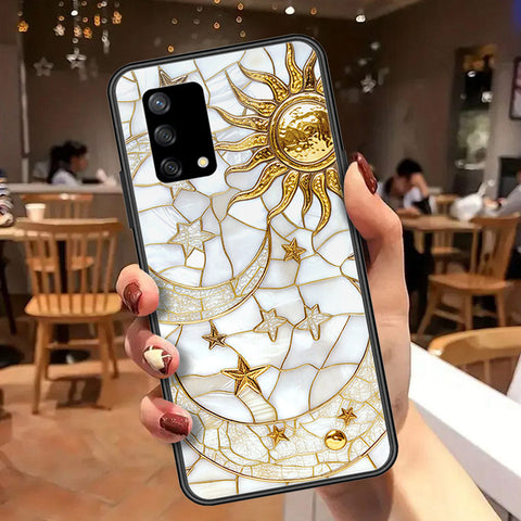 Oppo F19 Cover - Celestial Starry Universe Series  - HQ Ultra Shine Premium Infinity Glass Soft Silicon Borders Case