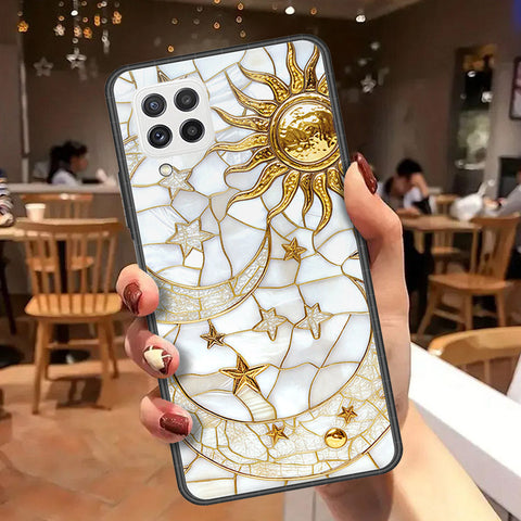 Samsung Galaxy A22 Cover - Celestial Starry Universe Series  - HQ Ultra Shine Premium Infinity Glass Soft Silicon Borders Case