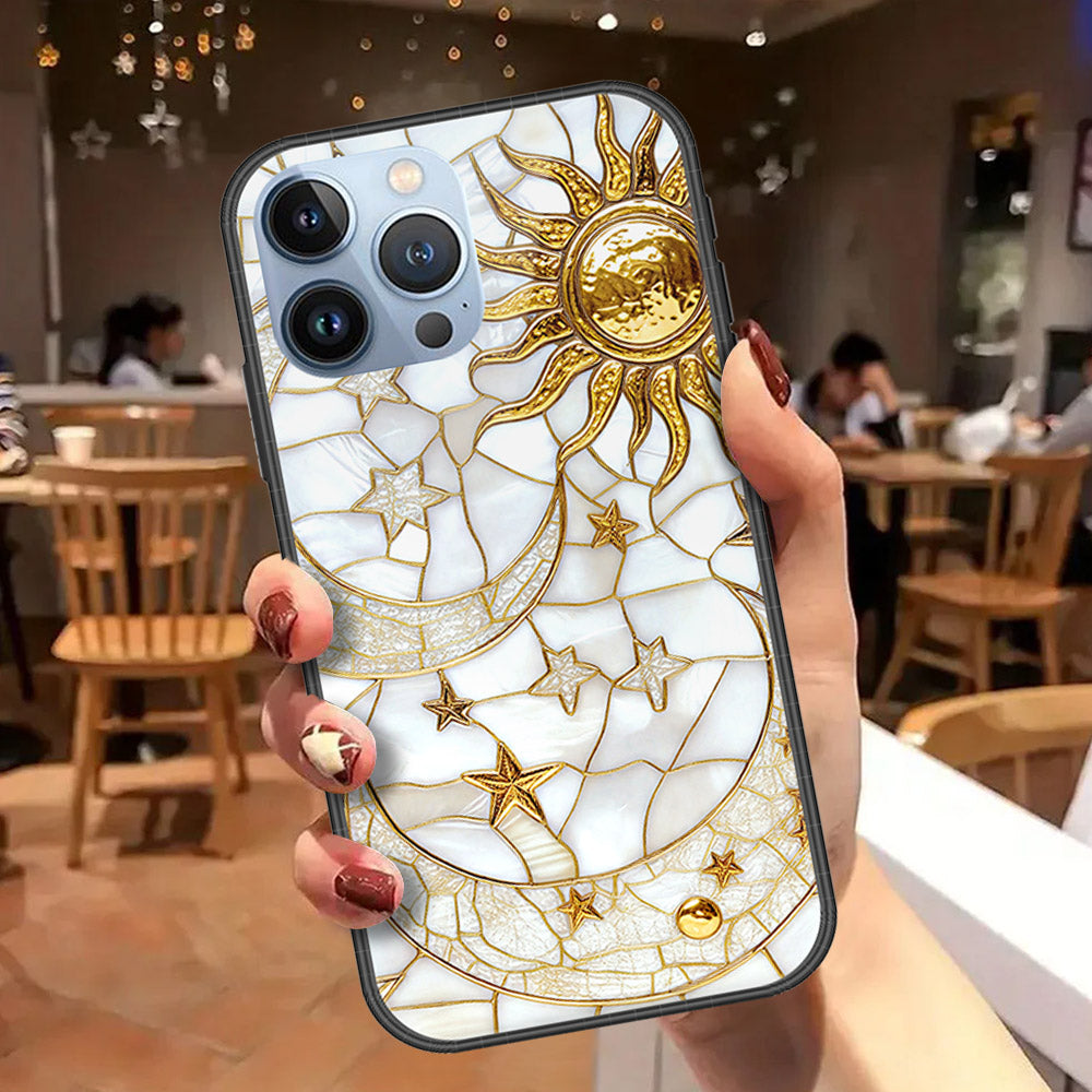 iPhone 13 Pro Max Cover - Celestial Starry Universe Series - HQ Ultra Shine Premium Infinity Glass Soft Silicon Borders Case (Fast Delivery)