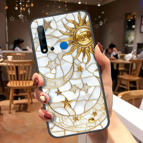 Huawei P20 Lite 2019 Cover - Celestial Starry Universe Series - HQ Ultra Shine Premium Infinity Glass Soft Silicon Borders Case