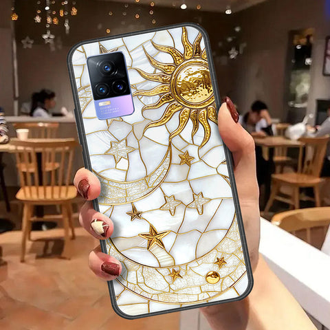 Vivo V21e Cover - Celestial Starry Universe Series  - HQ Ultra Shine Premium Infinity Glass Soft Silicon Borders Case
