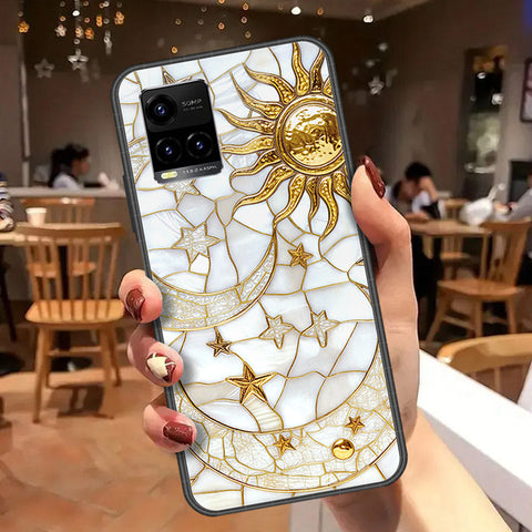 Vivo Y21 Cover - Celestial Starry Universe Series  - HQ Ultra Shine Premium Infinity Glass Soft Silicon Borders Case