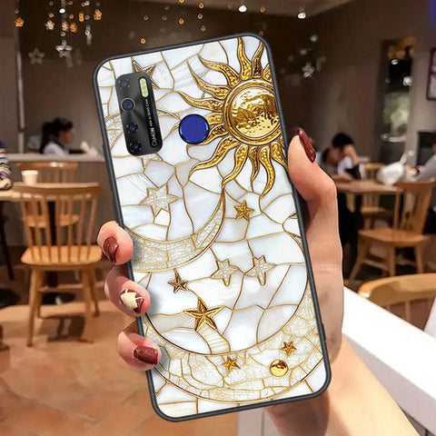 Infinix Hot 9 Cover - Celestial Starry Universe Series  - HQ Ultra Shine Premium Infinity Glass Soft Silicon Borders Case