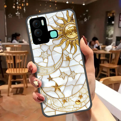 Infinix Hot 12 Play Cover - Celestial Starry Universe Series  - HQ Ultra Shine Premium Infinity Glass Soft Silicon Borders Case