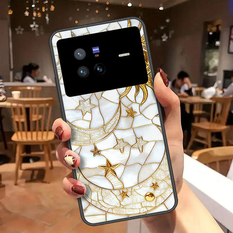 Vivo X80 Cover - Celestial Starry Universe Series  - HQ Ultra Shine Premium Infinity Glass Soft Silicon Borders Case