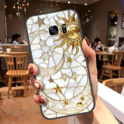 Samsung Galaxy S7 Cover - Celestial Starry Universe Series  - HQ Ultra Shine Premium Infinity Glass Soft Silicon Borders Case