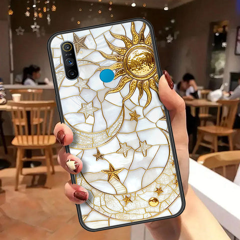 Realme 5s Cover - Celestial Starry Universe Series  - HQ Ultra Shine Premium Infinity Glass Soft Silicon Borders Case