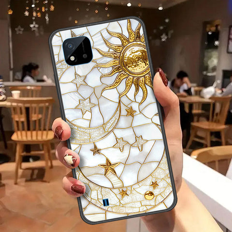 Realme Narzo 50i Cover - Celestial Starry Universe Series  - HQ Ultra Shine Premium Infinity Glass Soft Silicon Borders Case