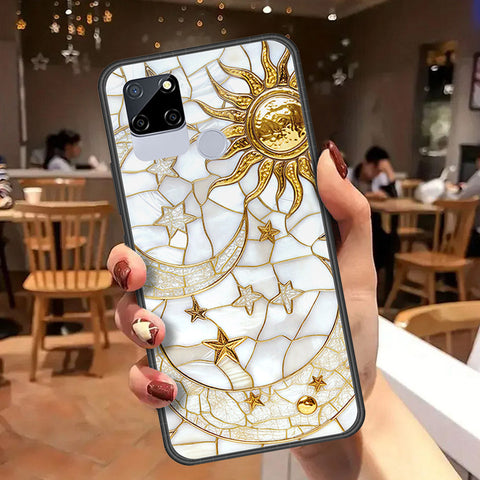 Realme C12 Cover - Celestial Starry Universe Series - HQ Ultra Shine Premium Infinity Glass Soft Silicon Borders Case