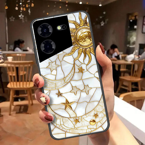 Tecno Pova 5 Pro Cover - Celestial Starry Universe Series - HQ Ultra Shine Premium Infinity Glass Soft Silicon Borders Case