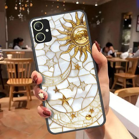 Samsung Galaxy F05 Cover - Celestial Starry Universe Series - HQ Ultra Shine Premium Infinity Glass Soft Silicon Borders Case
