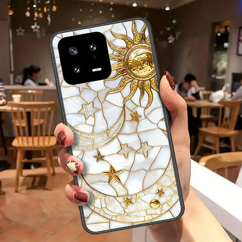 Xiaomi 13 Cover - Celestial Starry Universe Series - HQ Ultra Shine Premium Infinity Glass Soft Silicon Borders Case