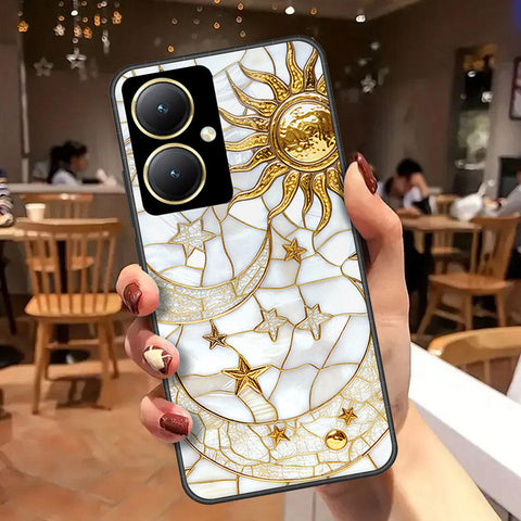 Vivo Y35m Plus Cover - Celestial Starry Universe Series - HQ Ultra Shine Premium Infinity Glass Soft Silicon Borders Case