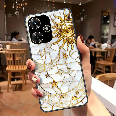 Infinix Hot 30i Cover - Celestial Starry Universe Series - HQ Ultra Shine Premium Infinity Glass Soft Silicon Borders Case