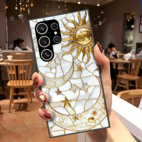 Samsung Galaxy S24 Ultra Cover - Celestial Starry Universe Series - HQ Ultra Shine Premium Infinity Glass Soft Silicon Borders Case