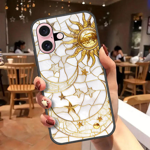 iPhone 16 - Celestial Starry Universe Series - HQ Ultra Shine Premium Infinity Glass Soft Silicon Borders Case