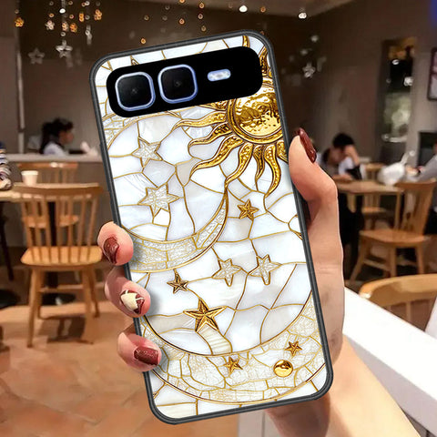 Infinix Smart 10 Plus Cover - Celestial Starry Universe Series - HQ Ultra Shine Premium Infinity Glass Soft Silicon Borders Case
