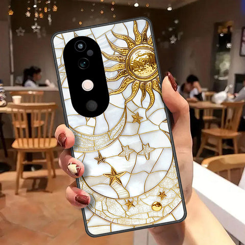 Vivo V40 Cover - Celestial Starry Universe Series - HQ Ultra Shine Premium Infinity Glass Soft Silicon Borders Case