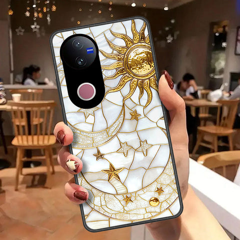 Vivo V50 Cover - Celestial Starry Universe Series - HQ Ultra Shine Premium Infinity Glass Soft Silicon Borders Case