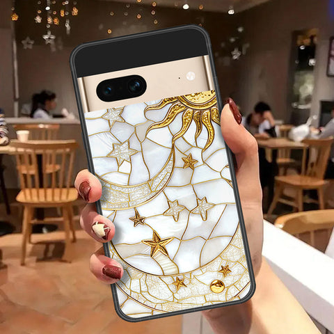 Google Pixel 7 Cover - Celestial Starry Universe Series  - HQ Ultra Shine Premium Infinity Glass Soft Silicon Borders Case