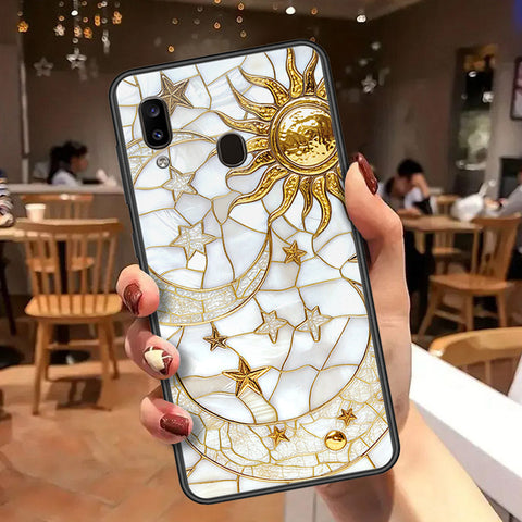 Samsung Galaxy A20 Cover - Celestial Starry Universe Series  - HQ Ultra Shine Premium Infinity Glass Soft Silicon Borders Case