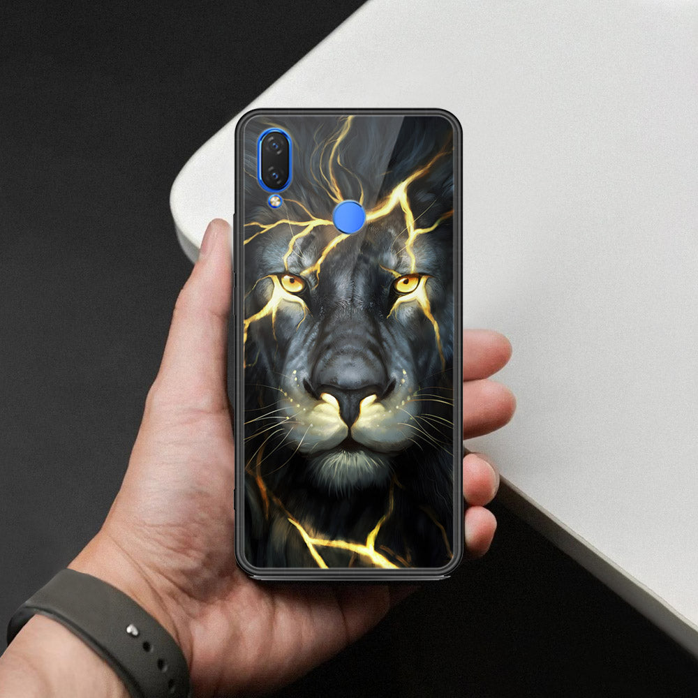 Huawei Y9 2019 Cover - Brave Series - HQ Ultra Shine Premium Infinity Glass Soft Silicon Borders Case