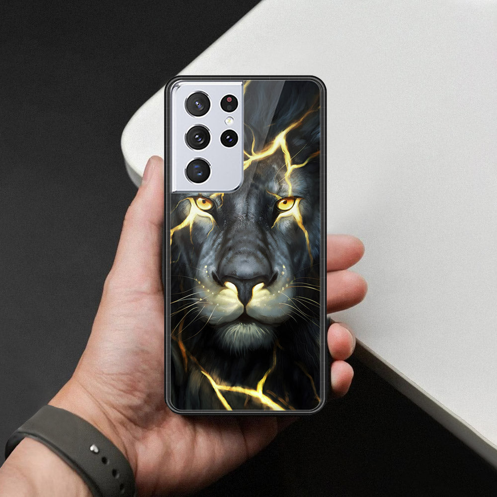 Samsung Galaxy S21 Ultra 5G Cover - Brave Series - HQ Ultra Shine Premium Infinity Glass Soft Silicon Borders Case