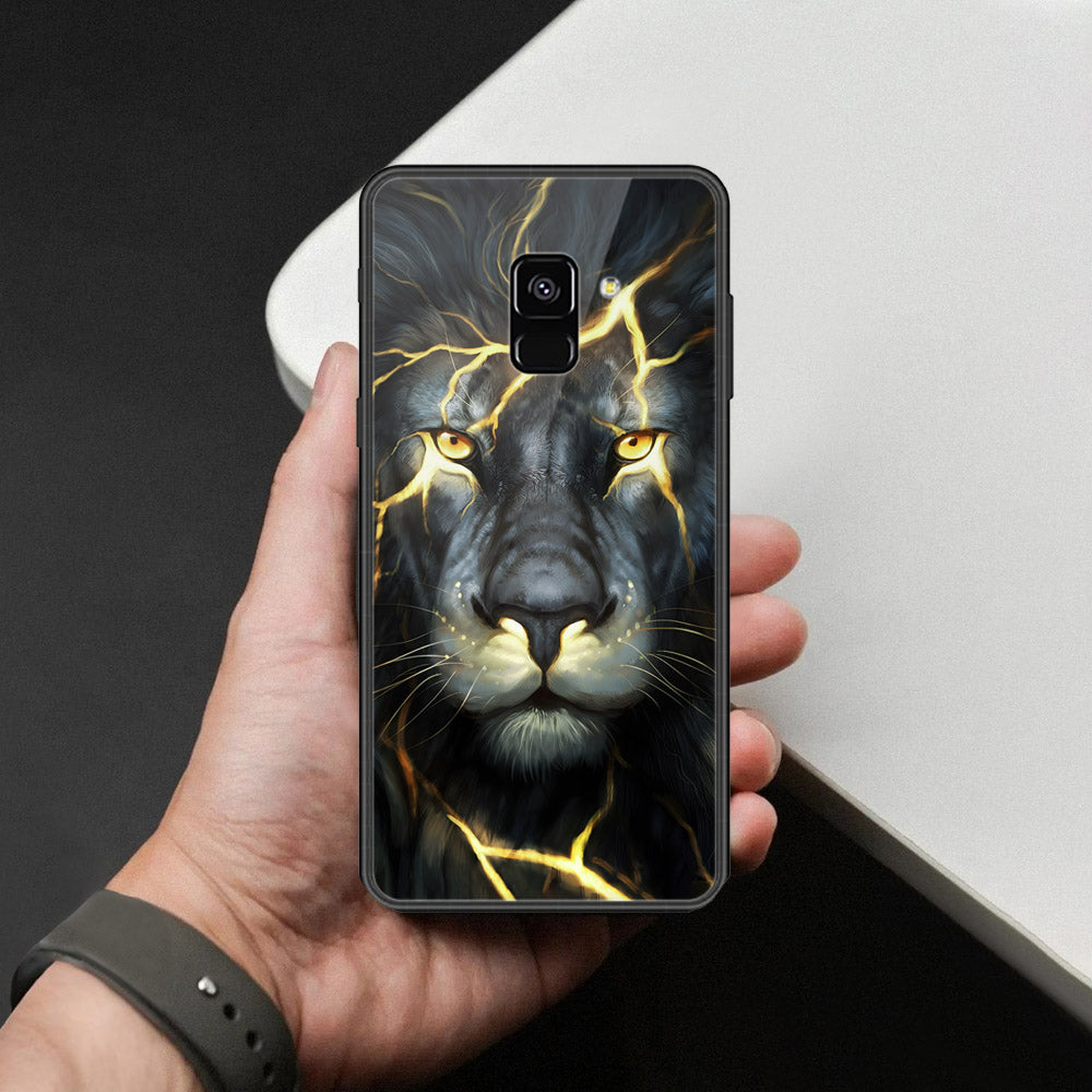 Samsung Galaxy A8 2018 Cover - Brave Series - HQ Ultra Shine Premium Infinity Glass Soft Silicon Borders Case