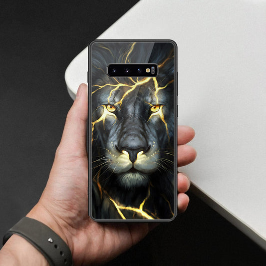 Samsung Galaxy S10 Plus Cover - Brave Series - HQ Ultra Shine Premium Infinity Glass Soft Silicon Borders Case